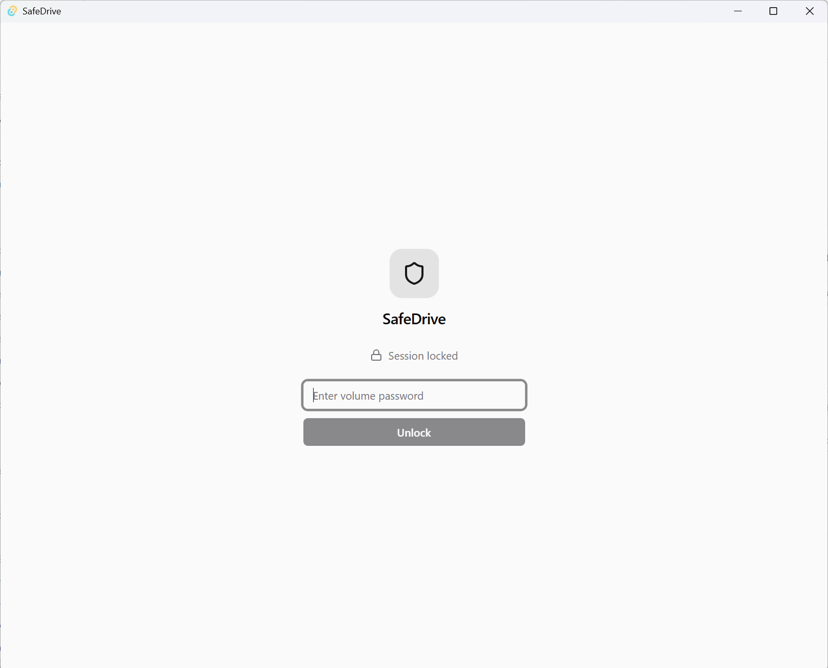 Auto-lock — session locked when window loses focus